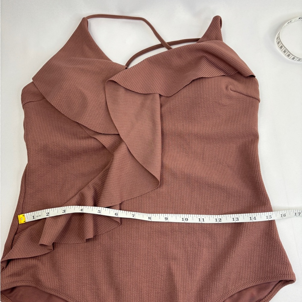 NEW Cupshe Ribbed Ruffle Swimsuit XL - Picture 6 of 6